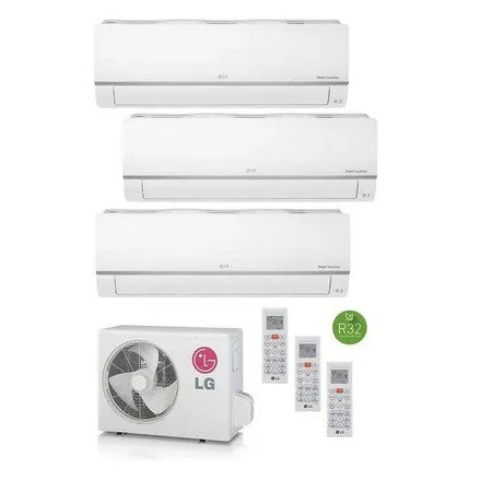 Aire acondicionado Multisplit 3×1 Inverter LG MU3R19 UE0 + 2 UNIDADES PC09SQ NSJ + PC12SQ NSJ