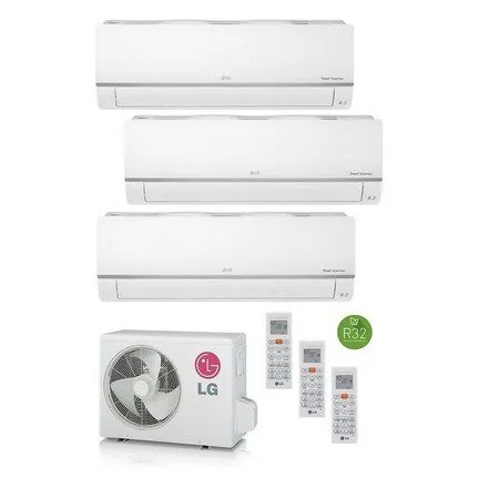 Aire acondicionado Multisplit 3×1 Inverter LG MU3R21 UE0 +  PC09SQ NSJ + 2 UNIDADES PC12SQ NSJ WIFI