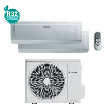 Aire acondicionado Multisplit 3×1 Inverter  Vaillant  VAIL1-087W308 + 2 UNI. 025WN + 035WN